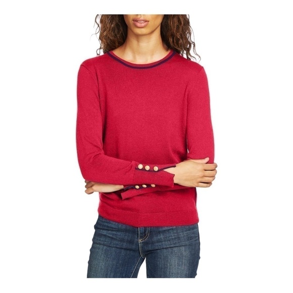 𝅺court & Rowe Cotton Blend Sweater in burgundy - Picture 1 of 11
